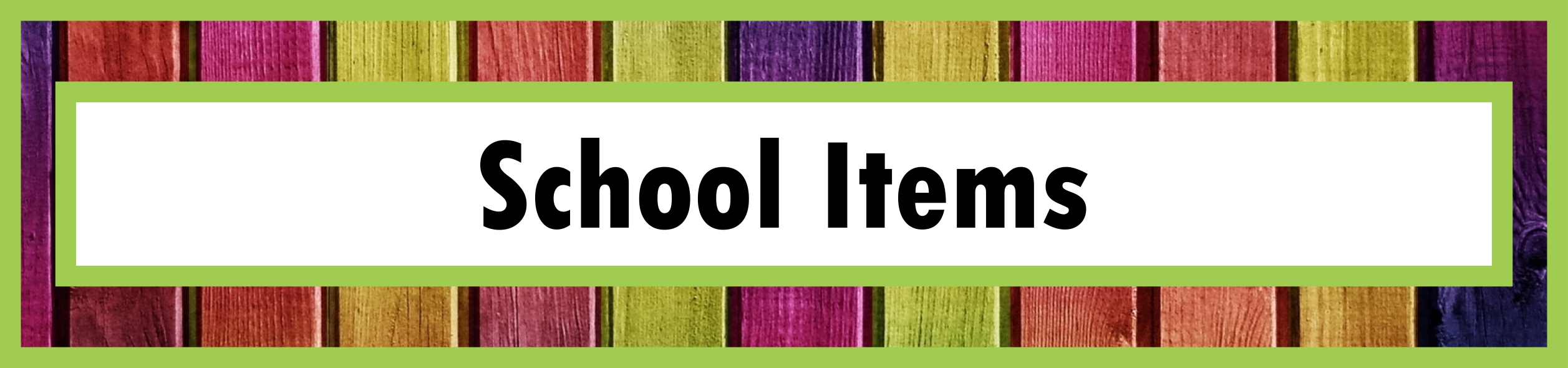 Products button for School Items